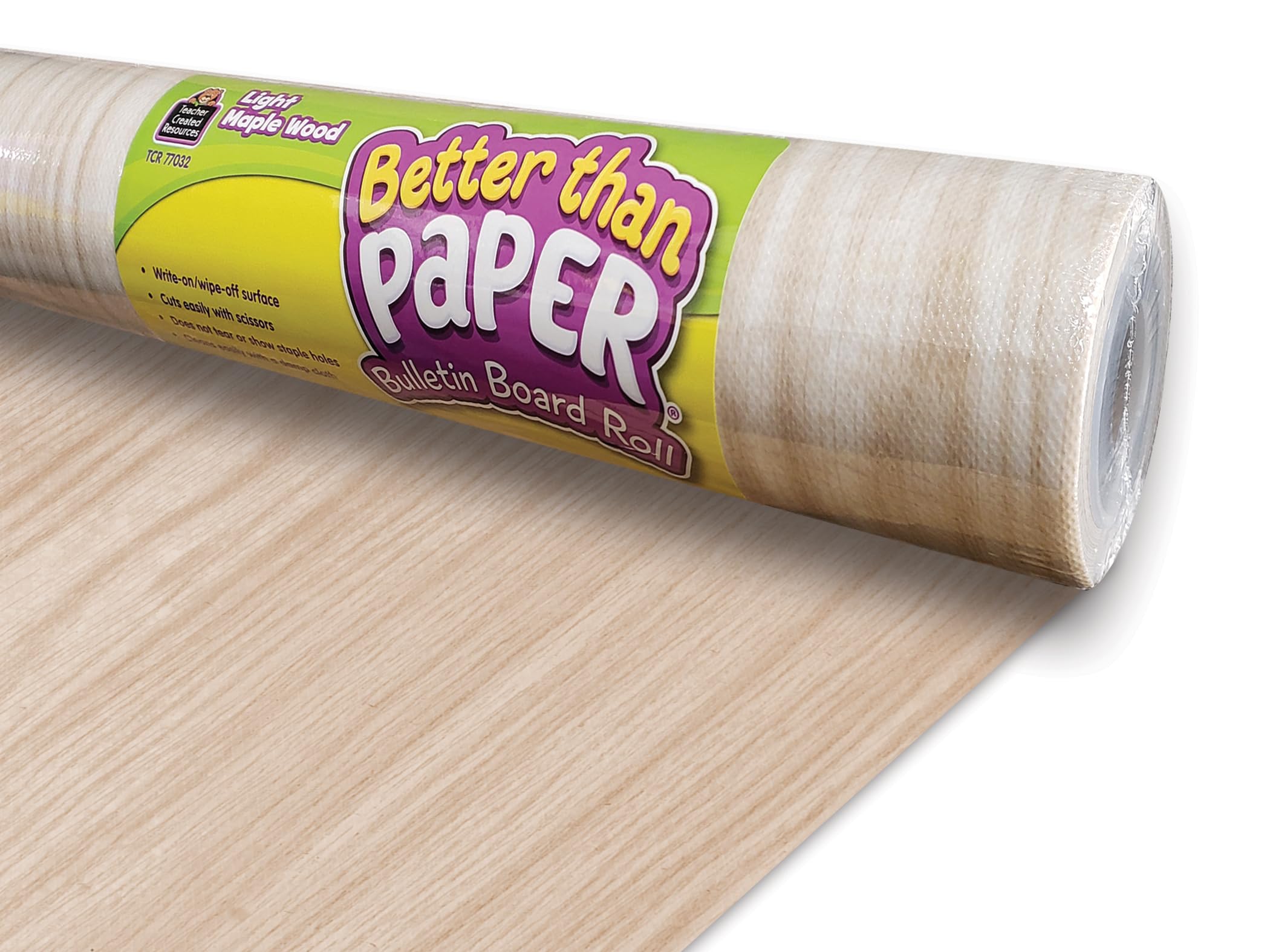 Teacher Created Resources frente del rollo Light Maple para fondos escolares, aspecto profesional