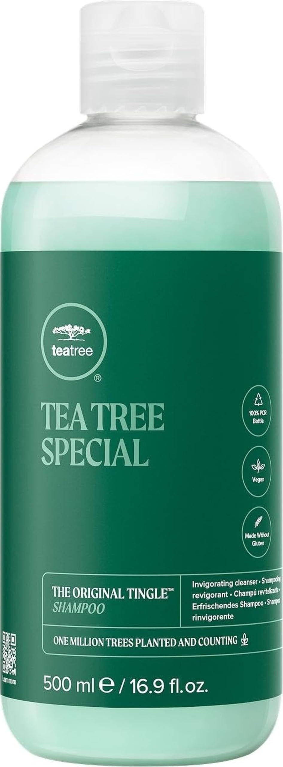 Tea Tree envase de aluminio frontal mostrando sello profesional y reciclable