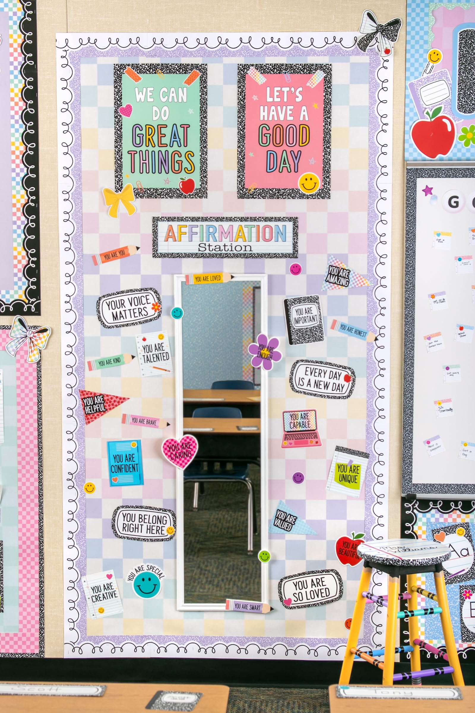 Teacher Created Resources acentos con caritas sonrientes para decorar y reforzar positivismo