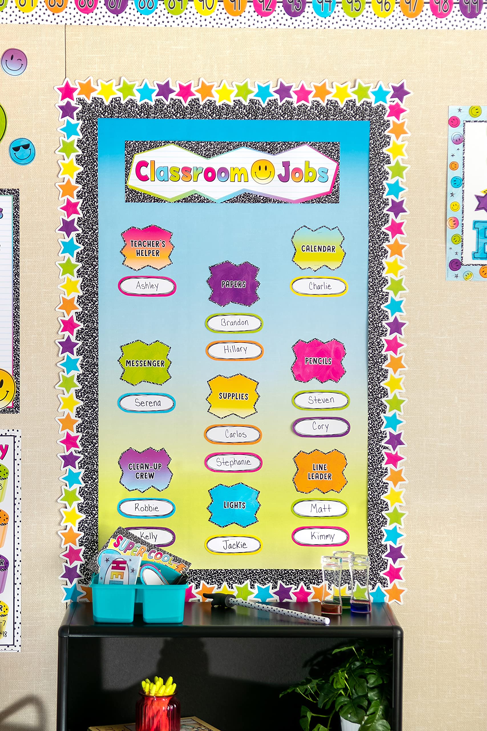 Teacher Created Resources comparación de escala junto a una regla, revela dimensiones