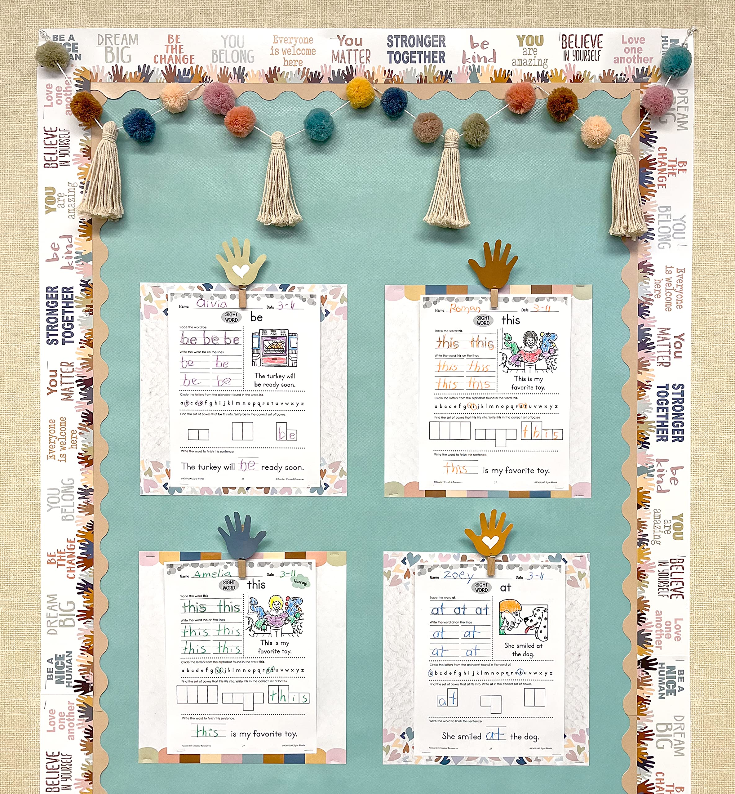 Teacher Created Resources etiqueta del producto con especificaciones claras