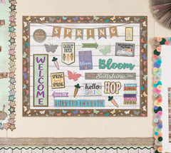 Teacher Created Resources roll installed on bulletin board showing fast professional-looking setup