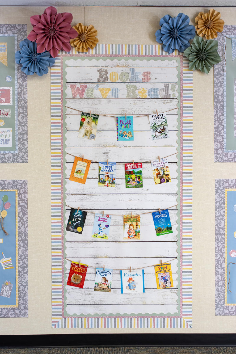 Teacher Created Resources roll beside ruler showing scale and full 4 by 12 foot coverage benefit