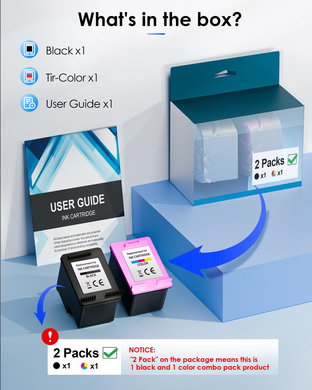TECKKIN cartuchos instalados en impresora DeskJet demostrando uso sencillo