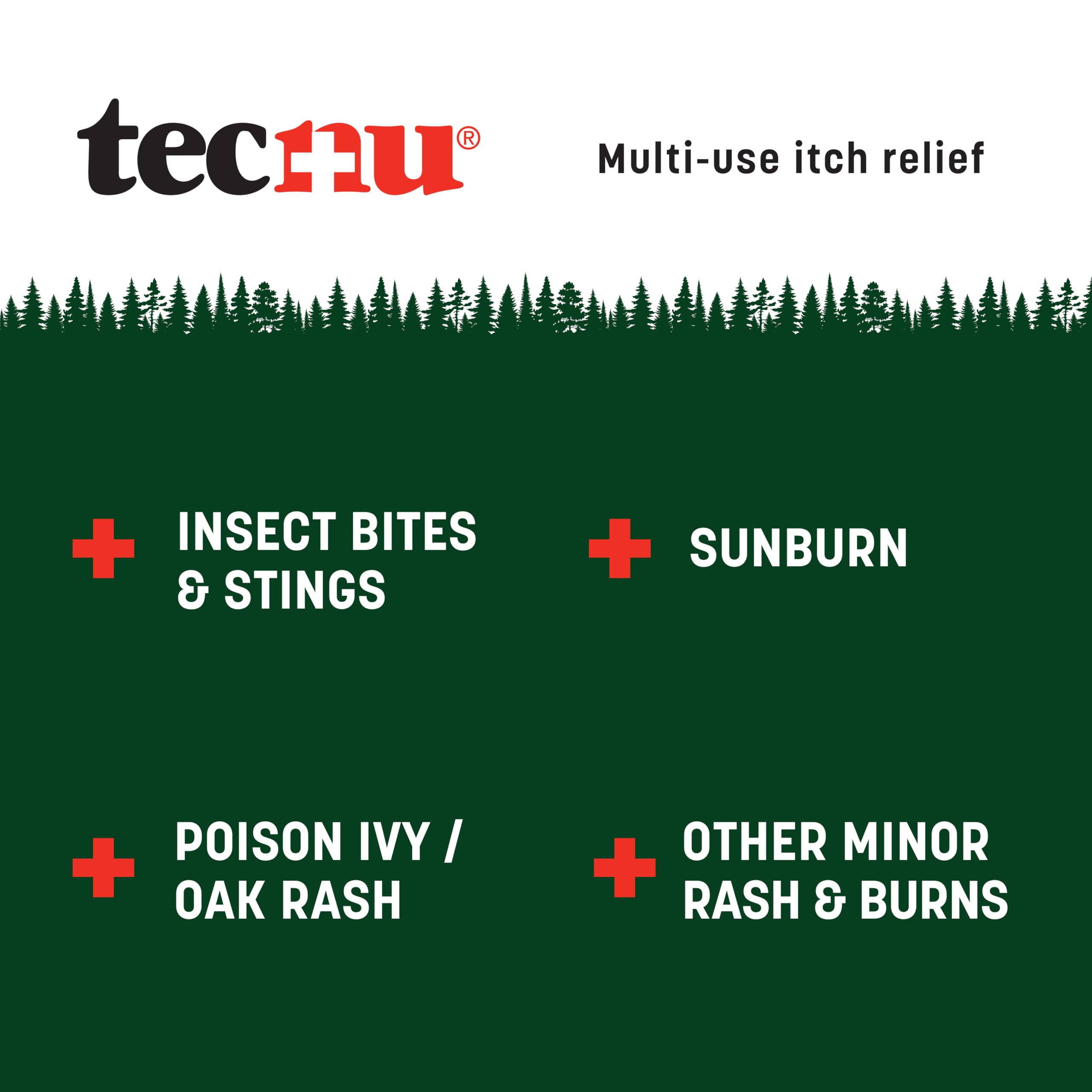 Comparación de tamaño del kit Tecnu junto a objetos cotidianos