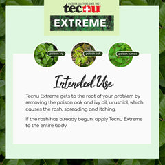 Tecnu Extreme envase 10 oz junto a regla para visualizar tamaño práctico de transporte
