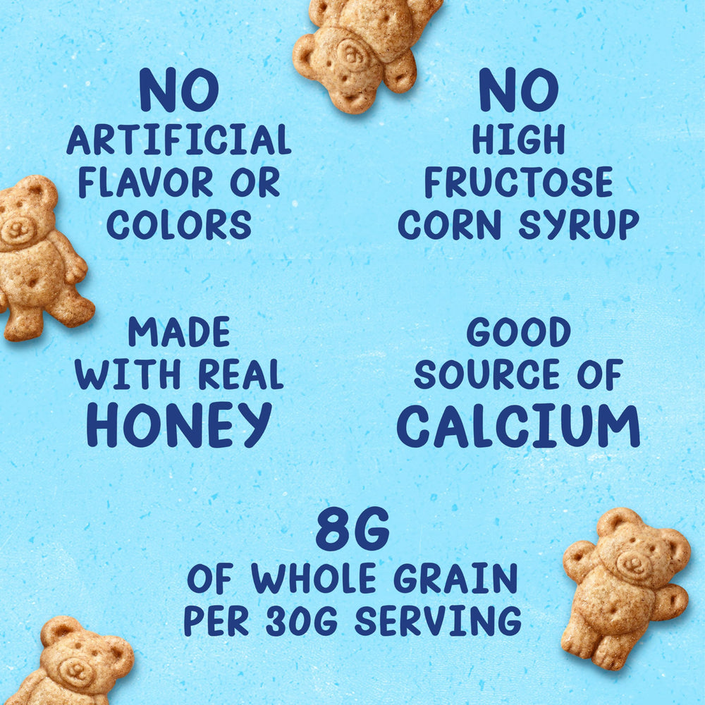 Teddy Grahams galletas trituradas usadas como base para postre casero