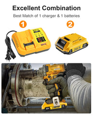 TeenPower detalle de conectores compatibles con Dewalt para conexión segura