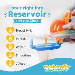teetherpop bebé sujetando el mordedor fácil agarre y autonomía