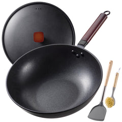 Teewe wok de frente mostrando diseño y tamaño ideal