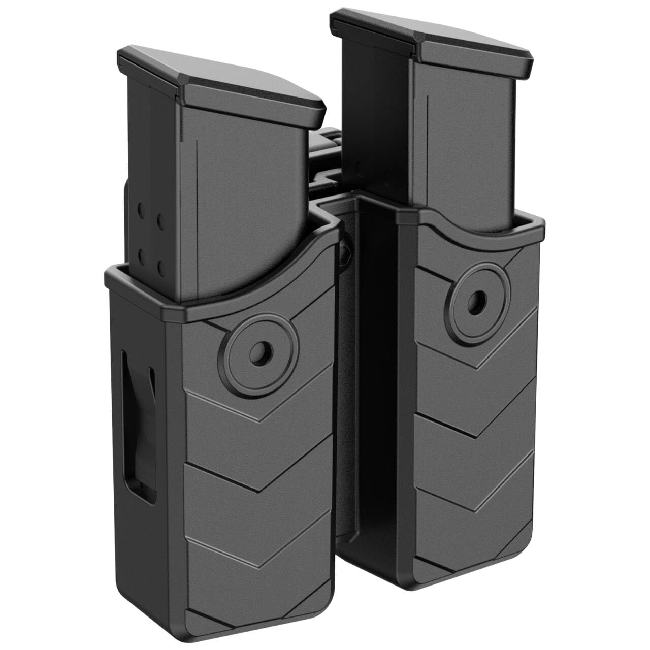 TEGE vista frontal del porta cargadores, ajuste universal seguro