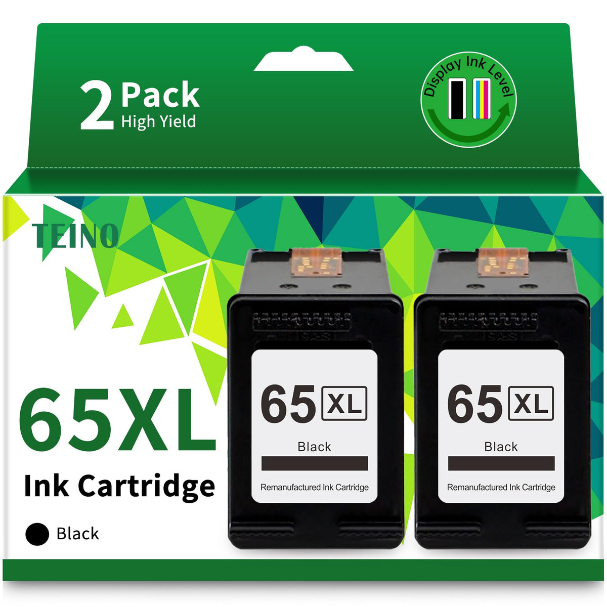 TEINO cartucho 65XL frontal mostrando embalaje y claridad de marca