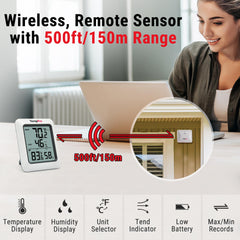TempPro detalle de pantalla con temperaturas y humedades visibles
