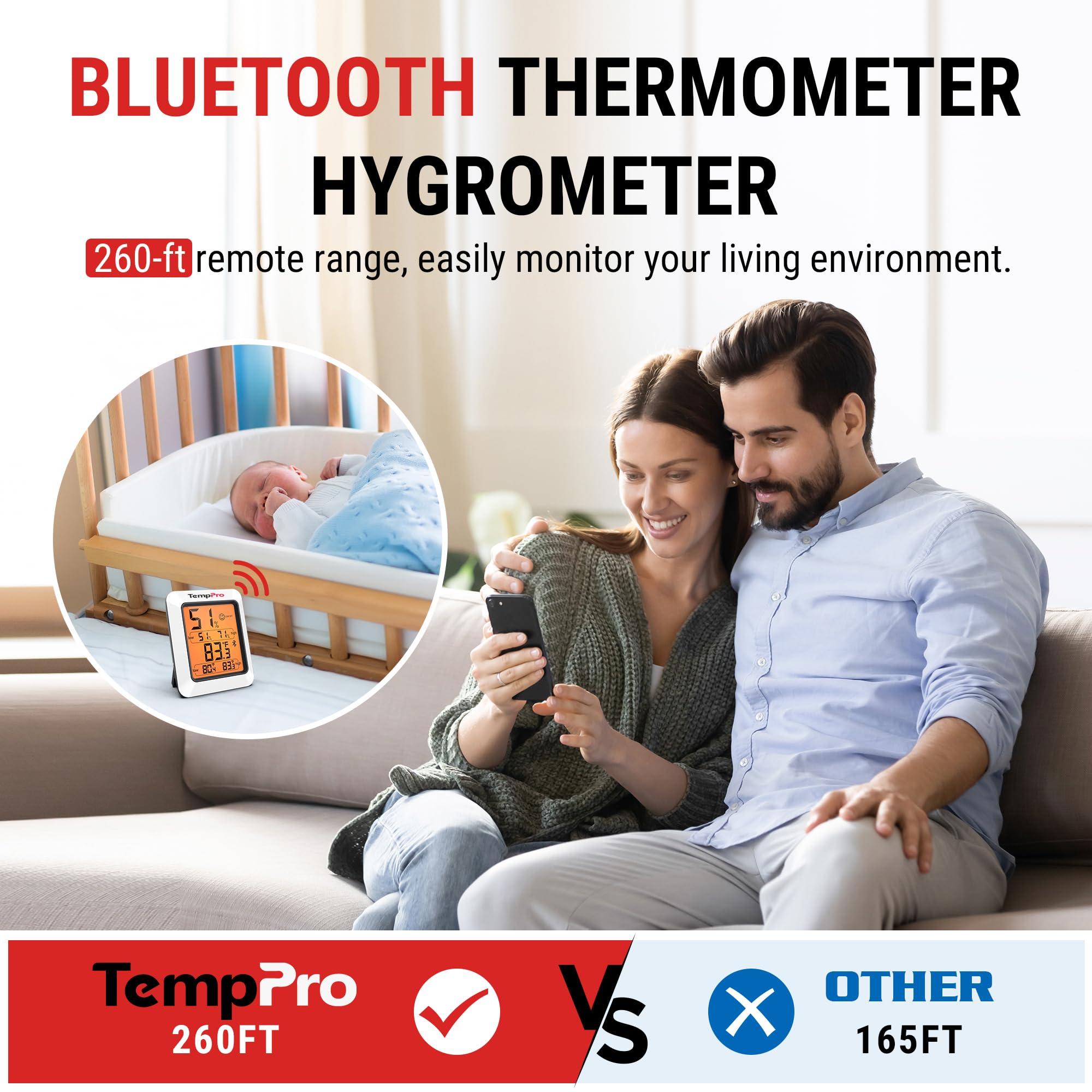 TempPro primer plano del sensor NTC para mediciones precisas y estables