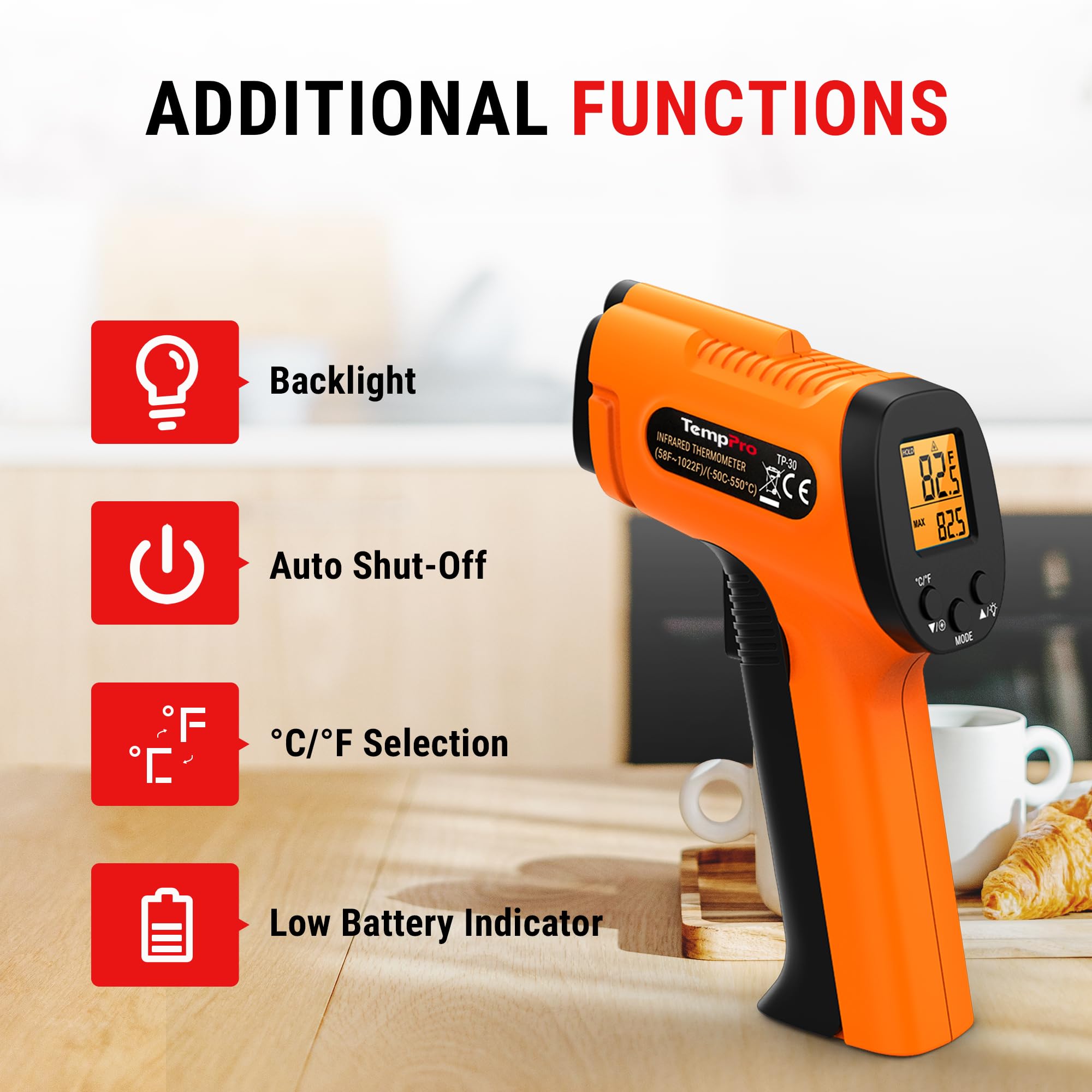 TempPro en mano para comparar tamaño y ergonomía durante uso