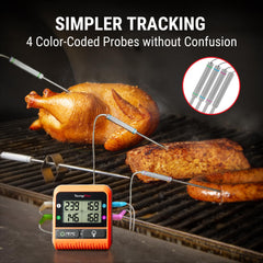 TempPro TempSync en parrilla al aire libre vigila asado desde lejos
