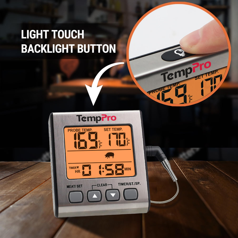 TempPro TempTrack cable de 40 pulgadas resistente al calor, evita contacto con fuego
