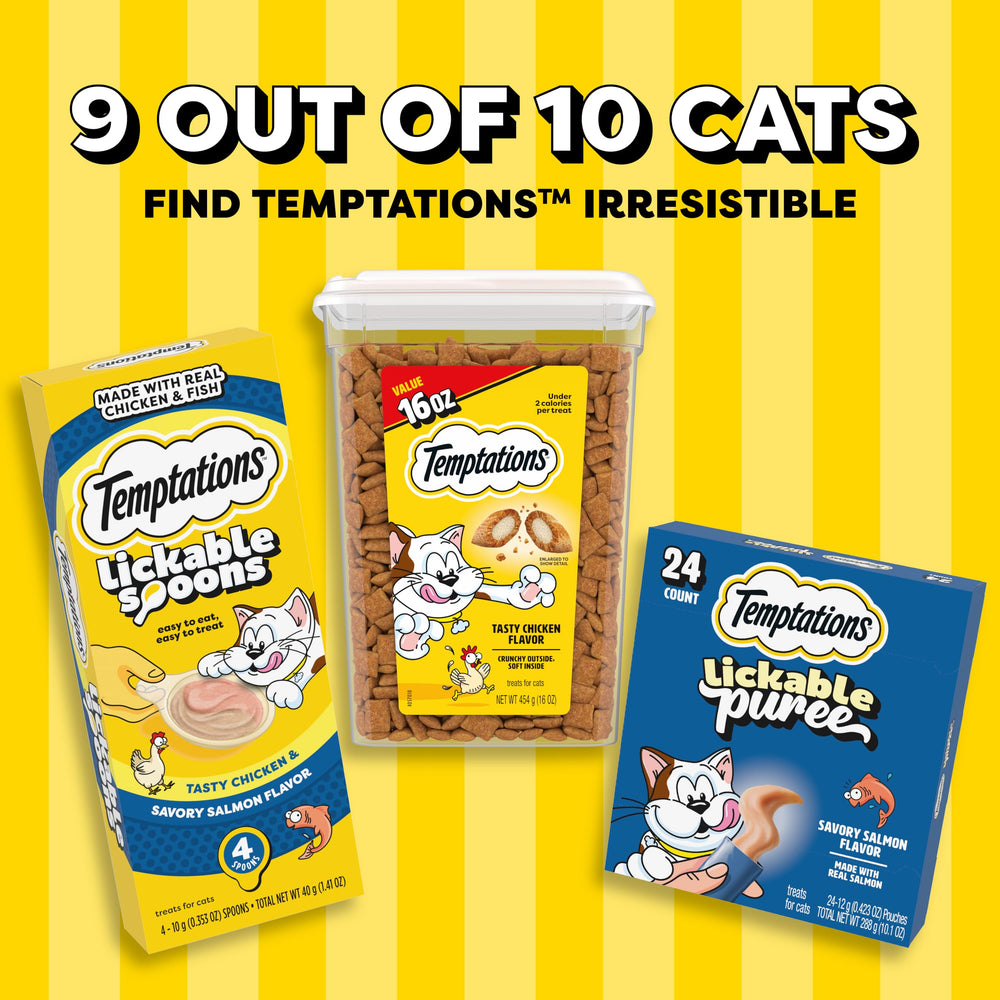 Temptations product label and nutrition facts showing adult maintenance balance benefit