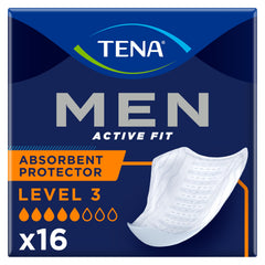 TENA protector frontal mostrando paquete cerrado y confianza