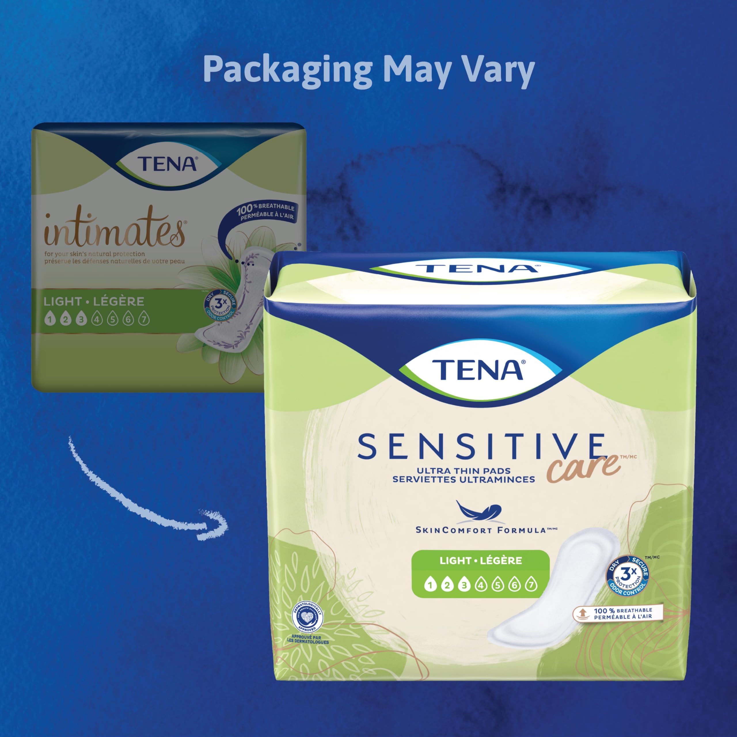 TENA Intimates textura cercana que evidencia superficie suave y absorbente
