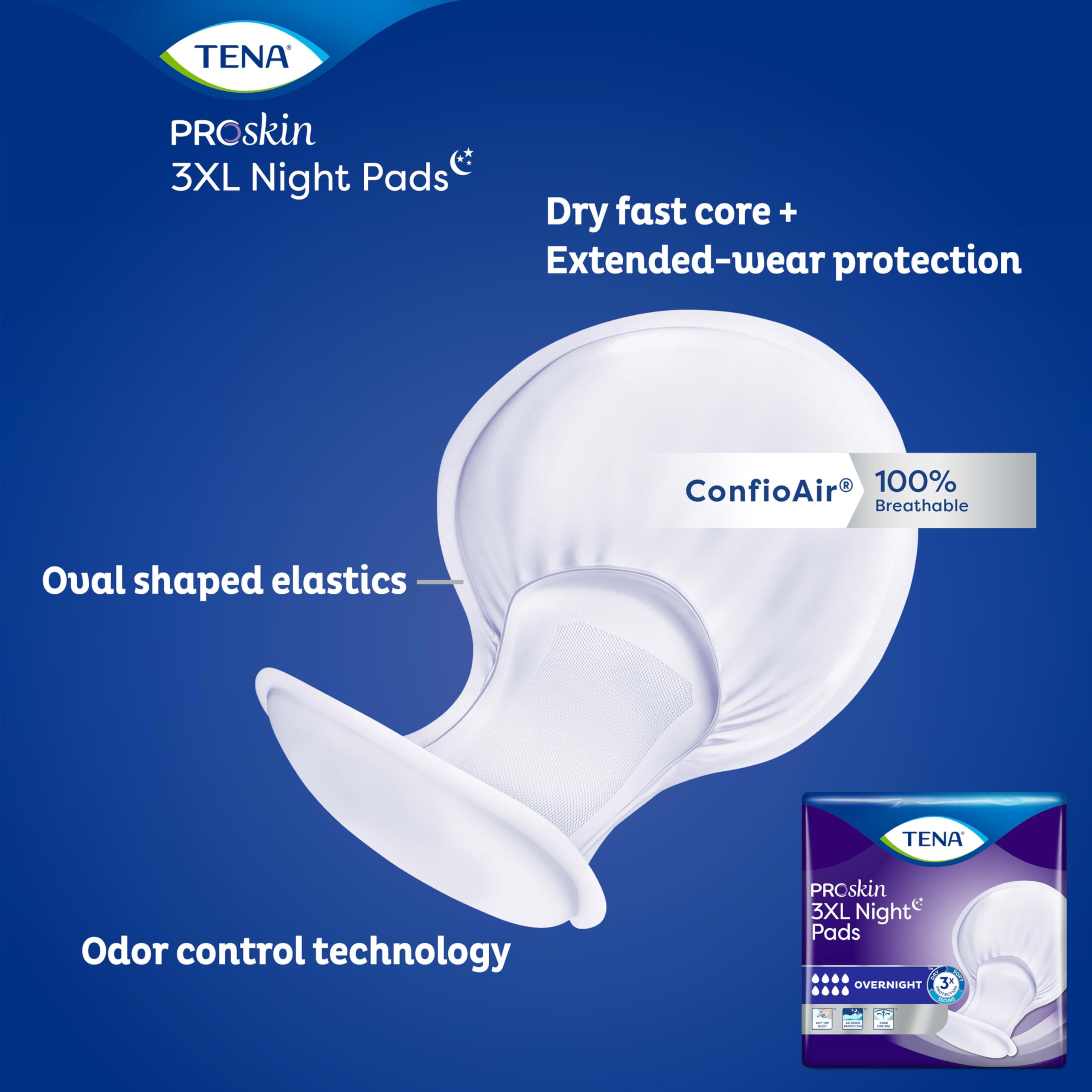 TENA protector en uso nocturno ofreciendo comodidad y control de fugas