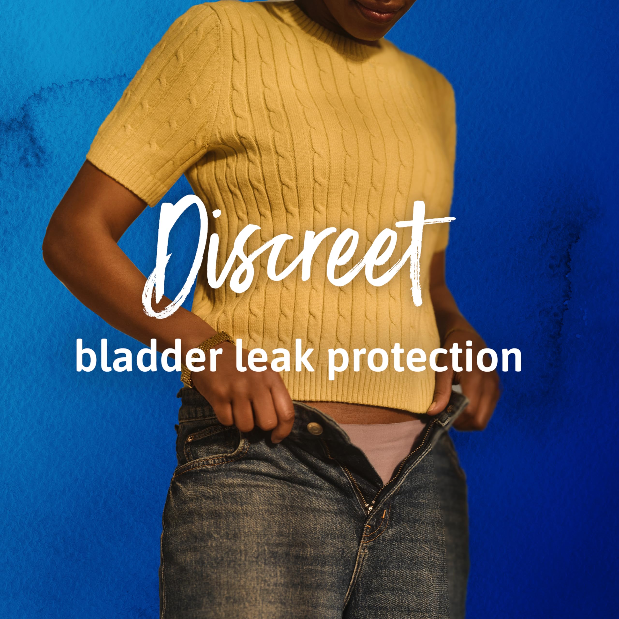 TENA protector colocado en ropa interior para uso diario discreto