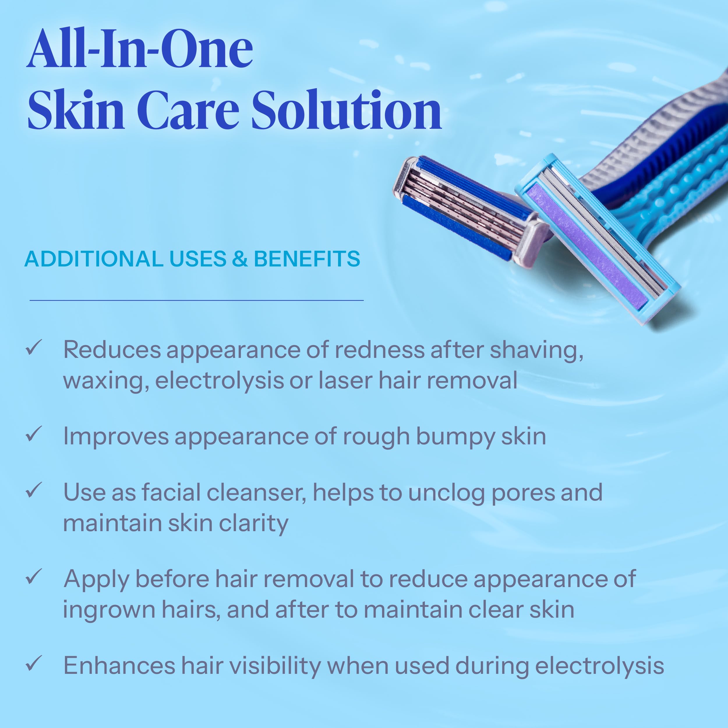 Tend Skin en una repisa de baño demostrando uso diario