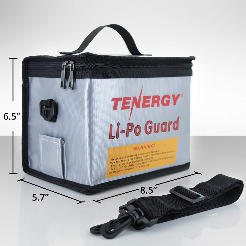 Tenergy bolsa en taller sobre superficie no inflamable para carga segura