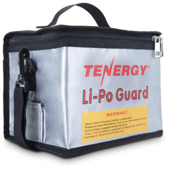 Tenergy vista frontal de la bolsa LiPo con cremallera, protección segura