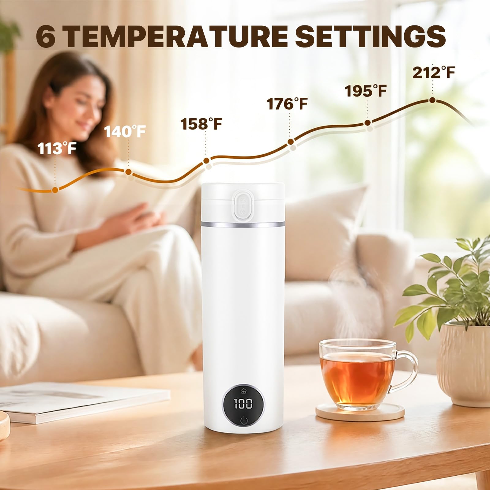 TENGIZUOHZ panel LED con control de seis temperaturas y lectura clara