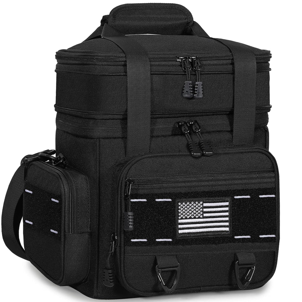 TENKIST vista frontal de la bolsa con cierre y estética táctica, resistente