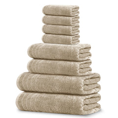 Tens Towels conjunto doblado frontal, presentación ordenada y ahorro de espacio