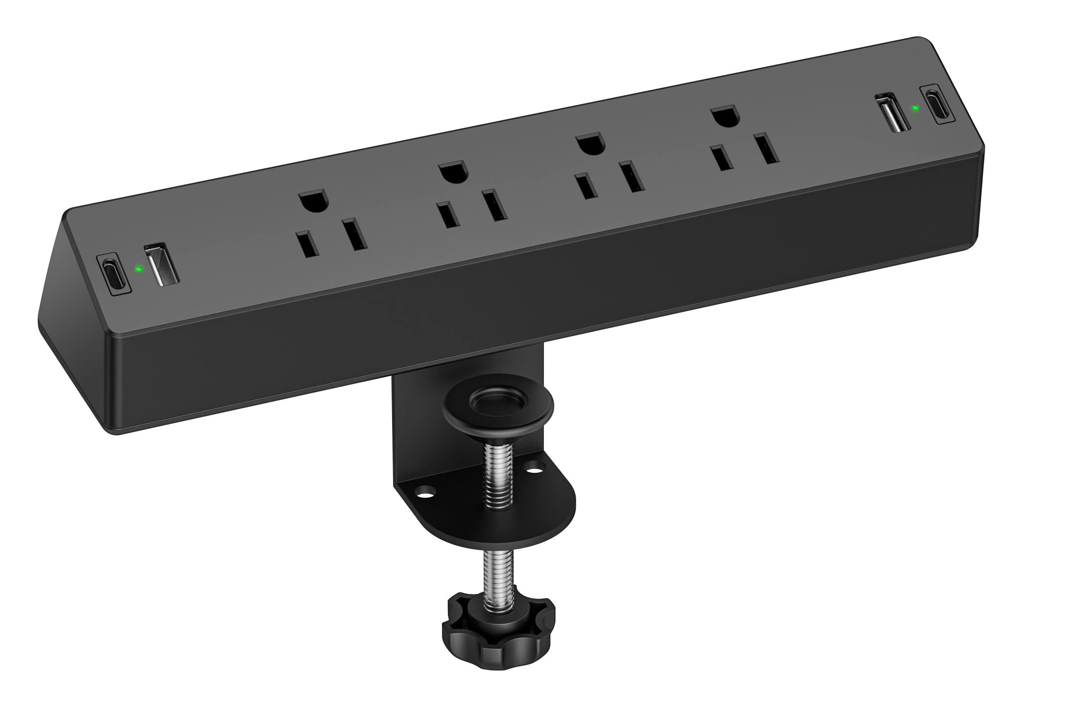 TenTrend frontal de la regleta mostrando 4 AC y 4 USB para carga ordenada