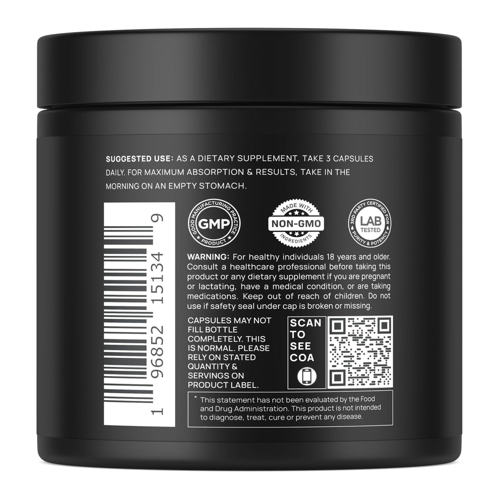 TERRA ELMNT etiqueta con información nutricional y dosis detallada