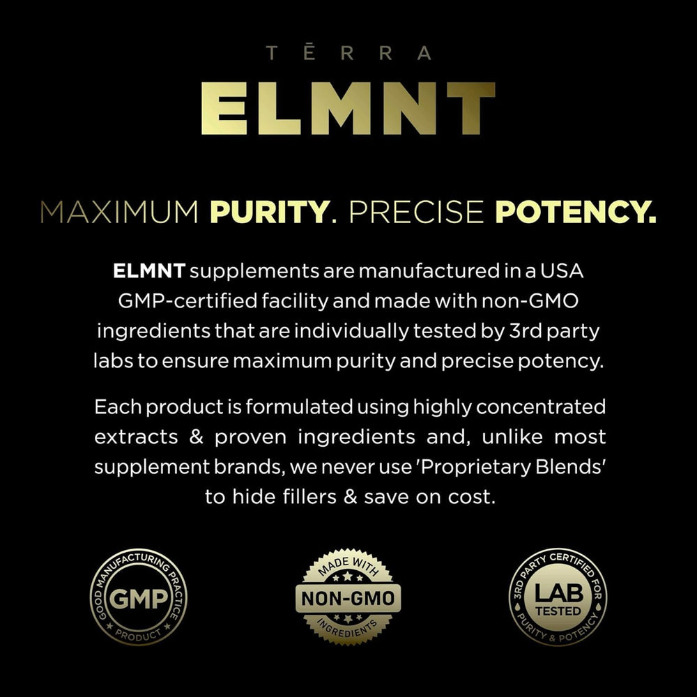 TERRA ELMNT polvo de maca roja para destacar extracto 30x