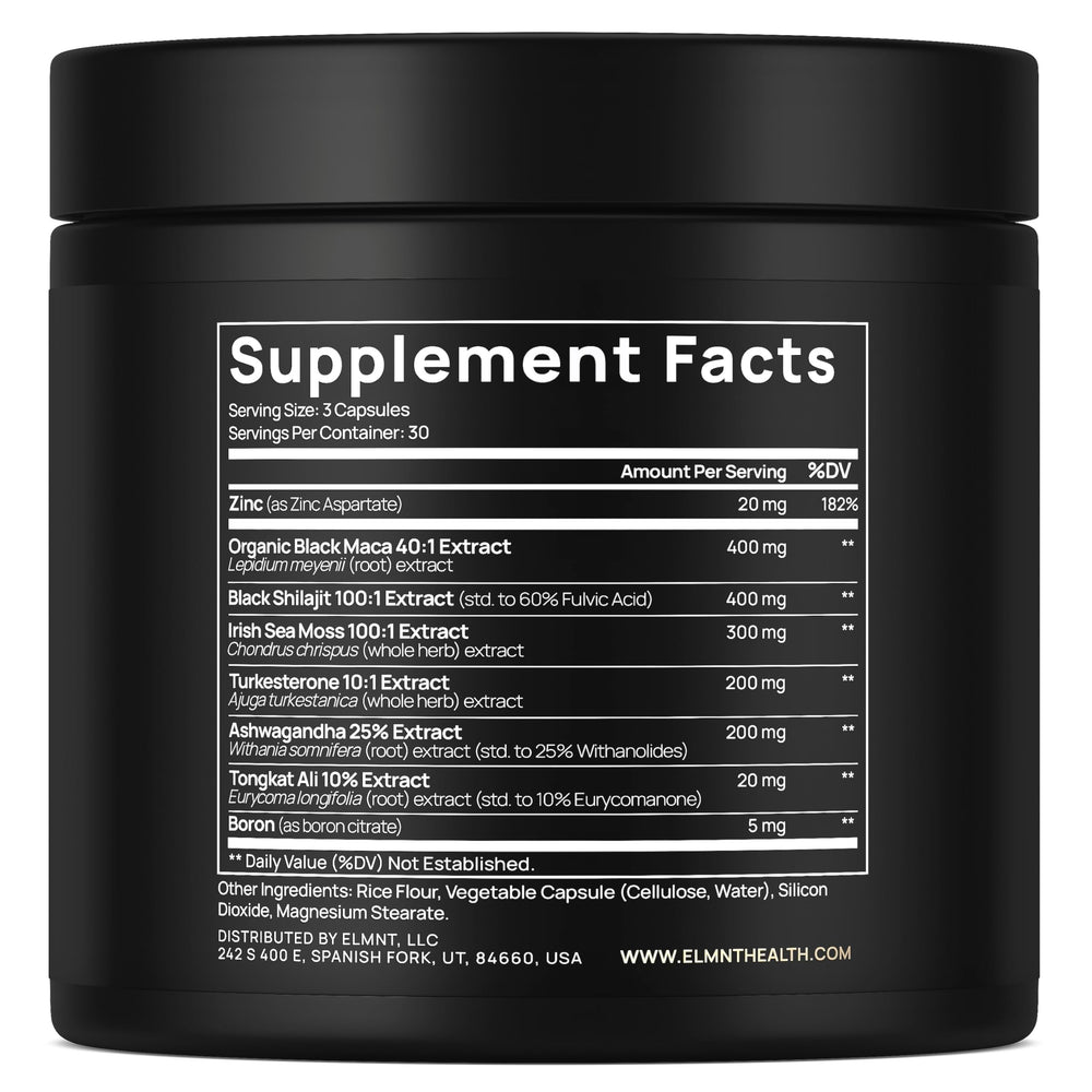 TERRA ELMNT shilajit concentrado en crudo indicando biodisponibilidad