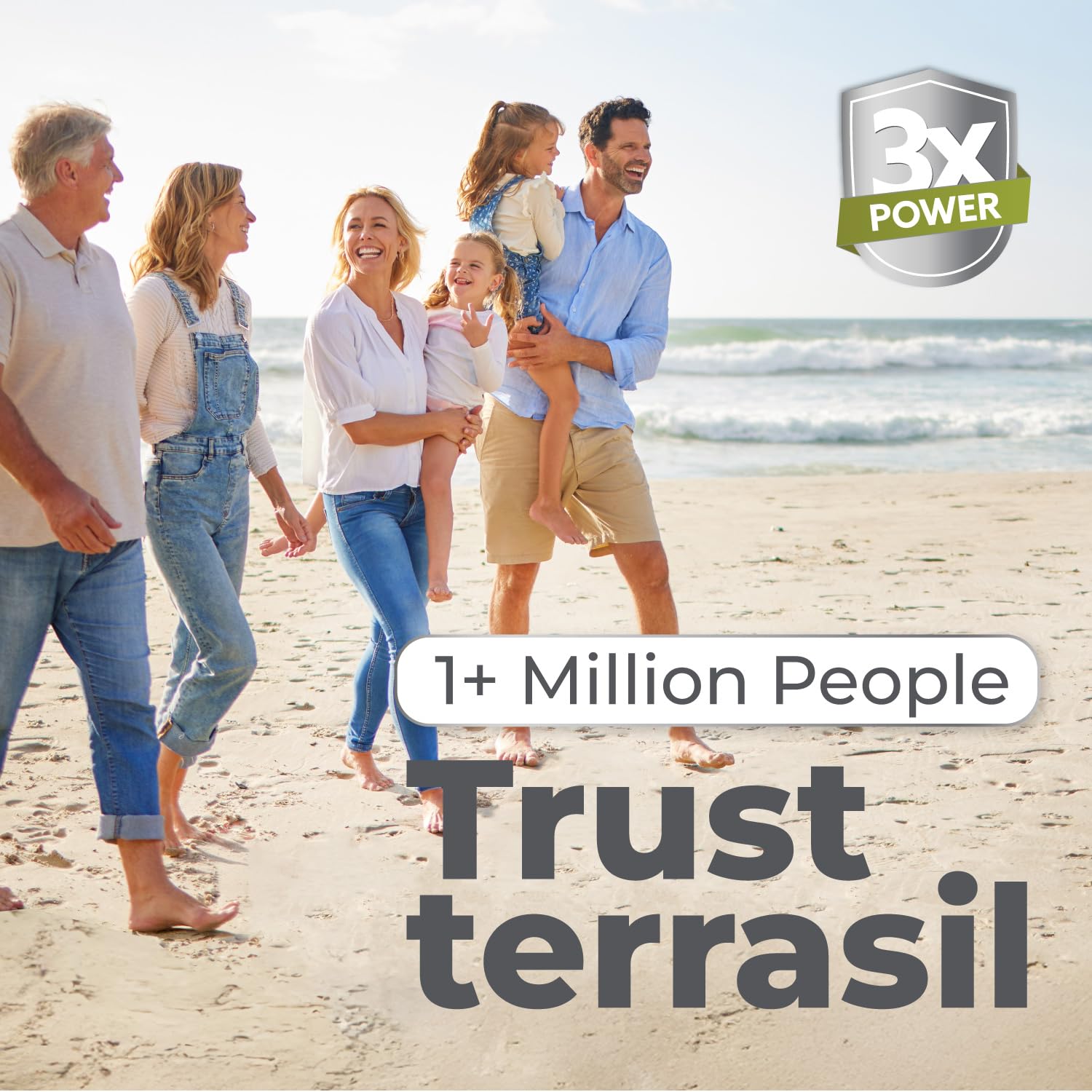 terrasil empaque con etiqueta legible, incluye información esencial del producto