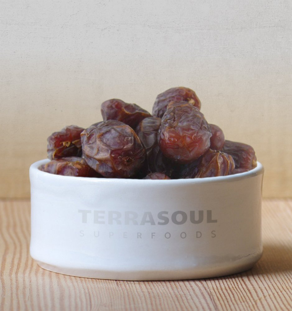 Terrasoul Superfoods chopped dates in bowl for baking and recipe prep benefits