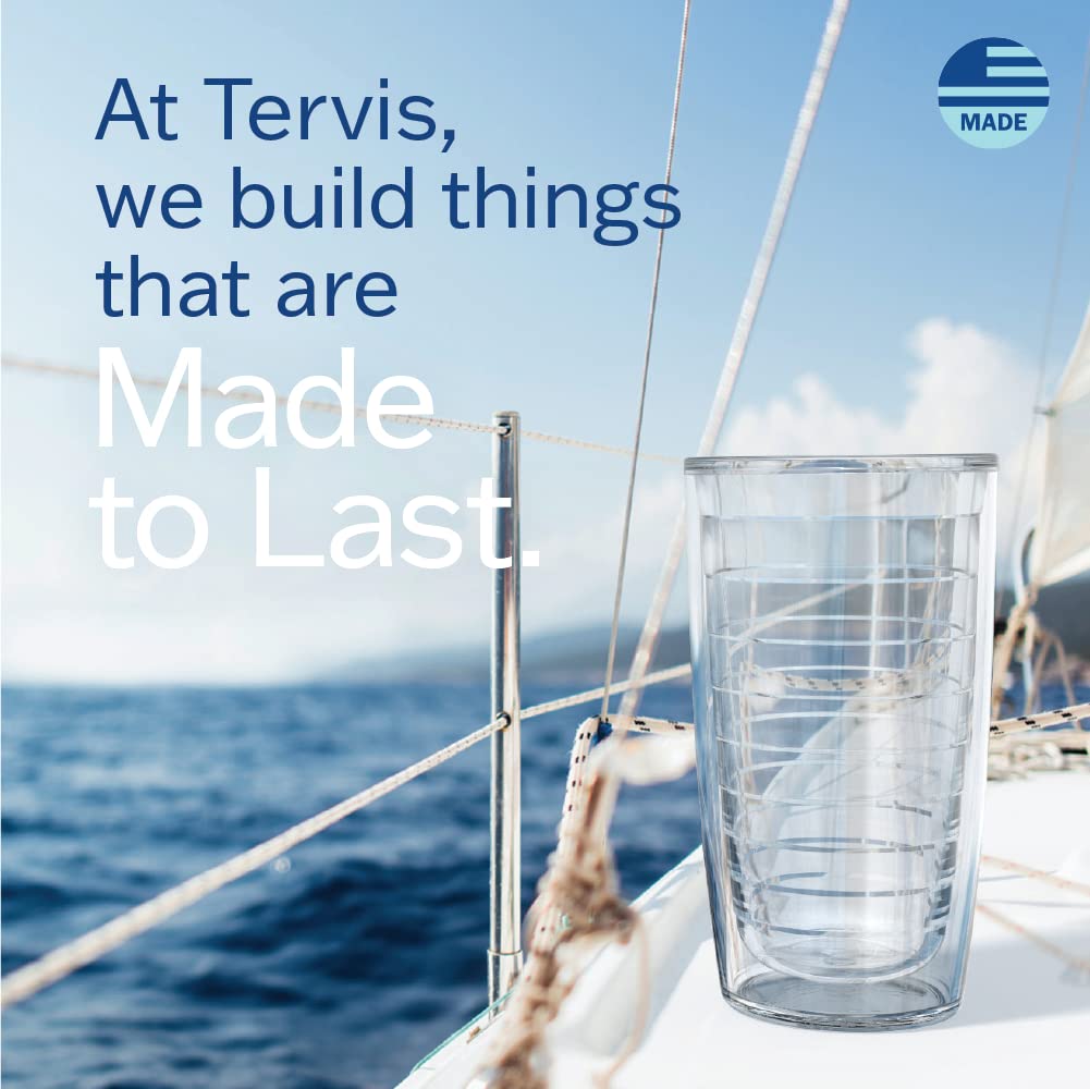 Tervis vaso con bebida fría y hielo que mantiene temperatura y evita condensación