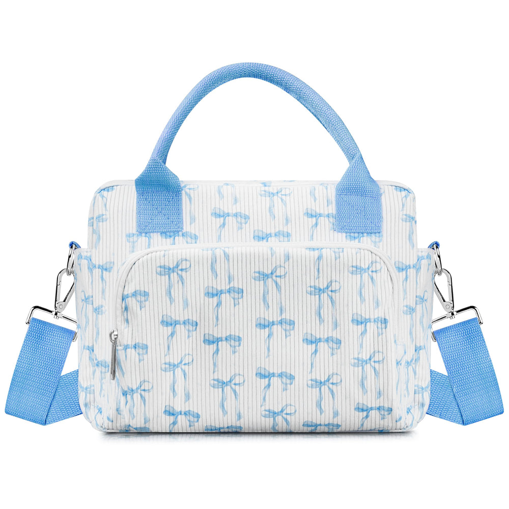 TESAFNG bolsa frontal en pana azul elegante y práctica