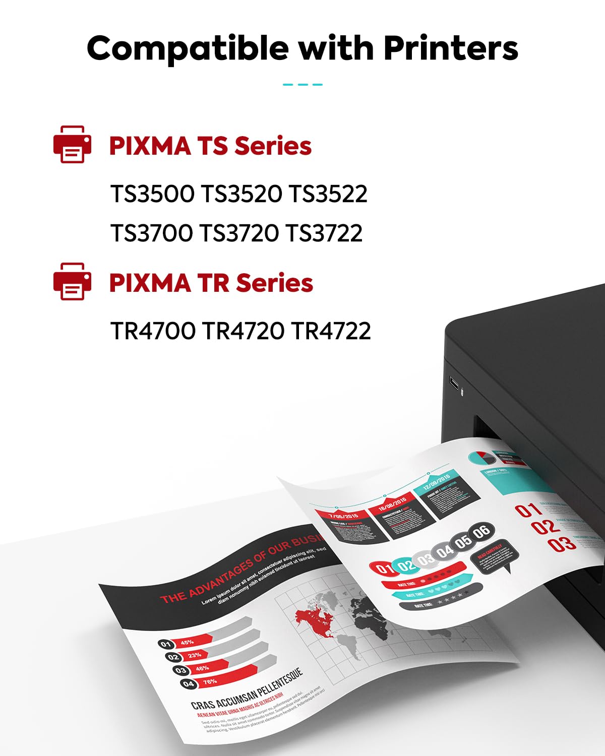 TESEN cartucho instalado en impresora Canon demostrando compatibilidad