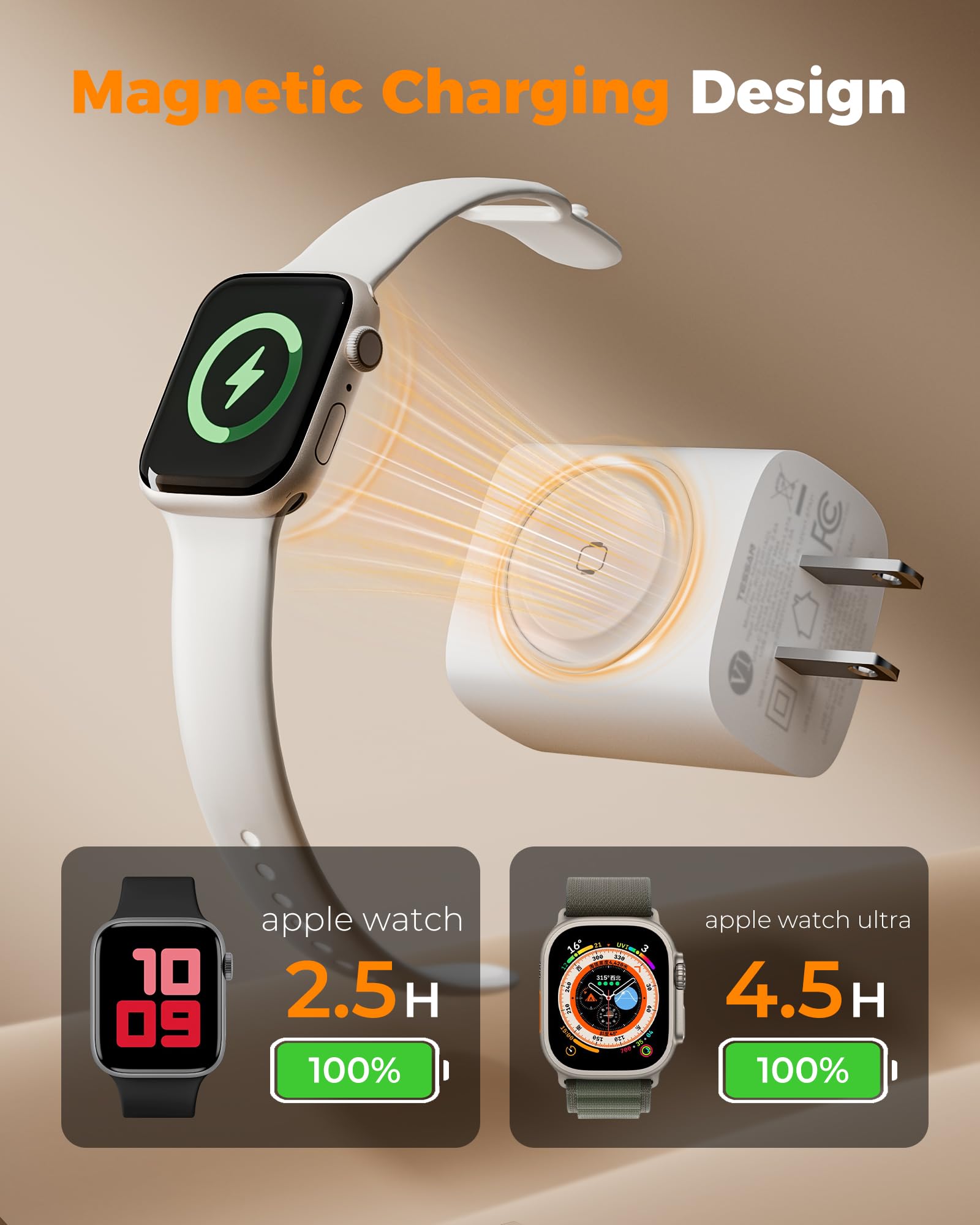 TESSAN puertos USB‑C y USB‑A visibles para carga rápida y compatibilidad múltiple