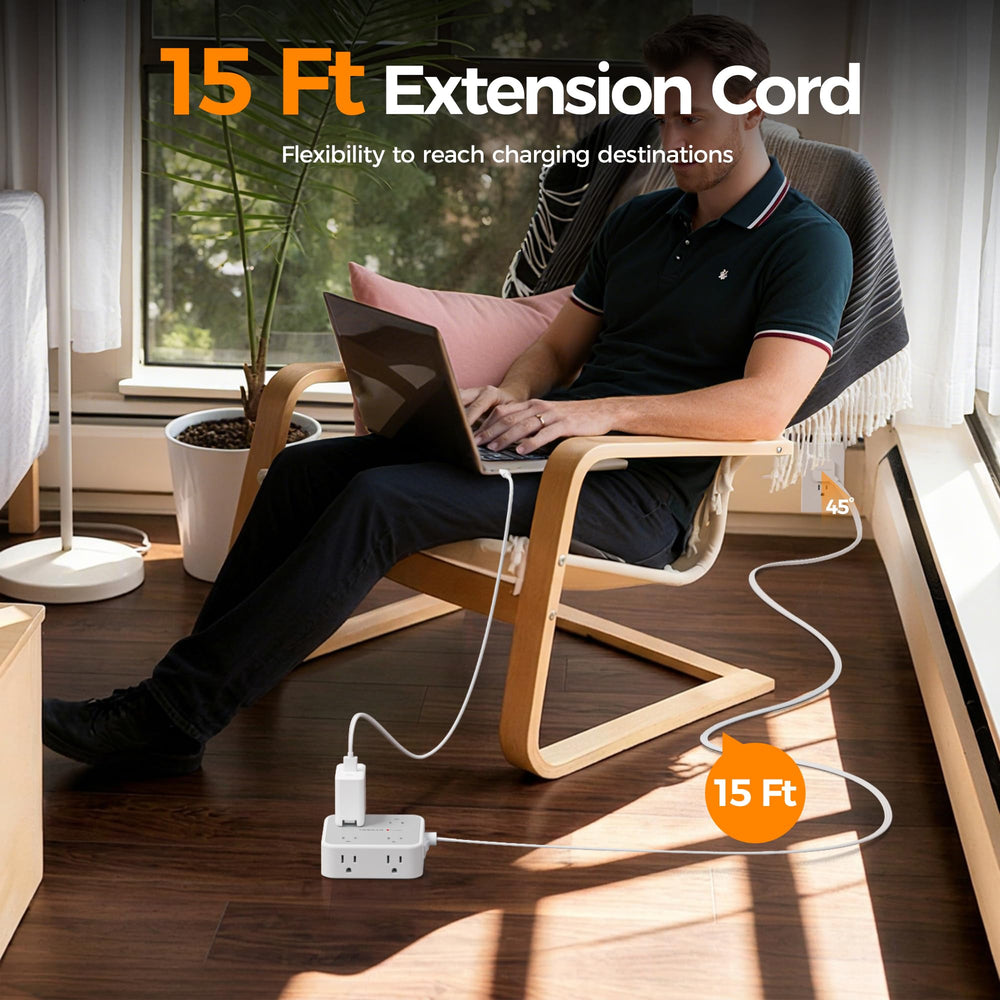 TESSAN zoom en puertos USB con USB‑C 20W y carga rápida para móviles