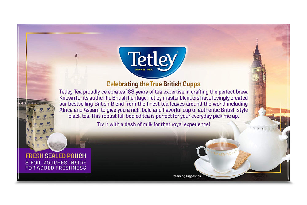 Bolsita Tetley detalle sin cuerda lista para infusionar con comodidad