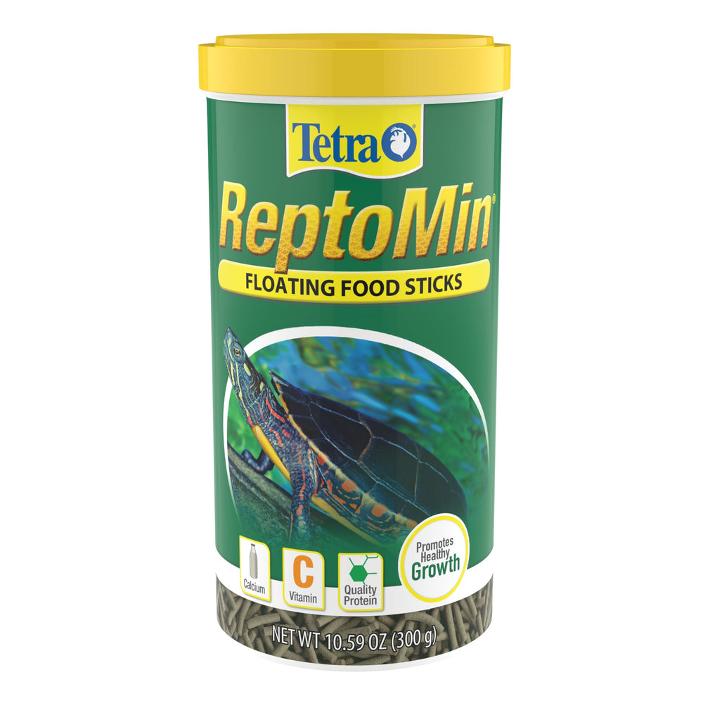 Tetra ReptoMin frente del envase mostrando etiqueta y beneficios nutricionales