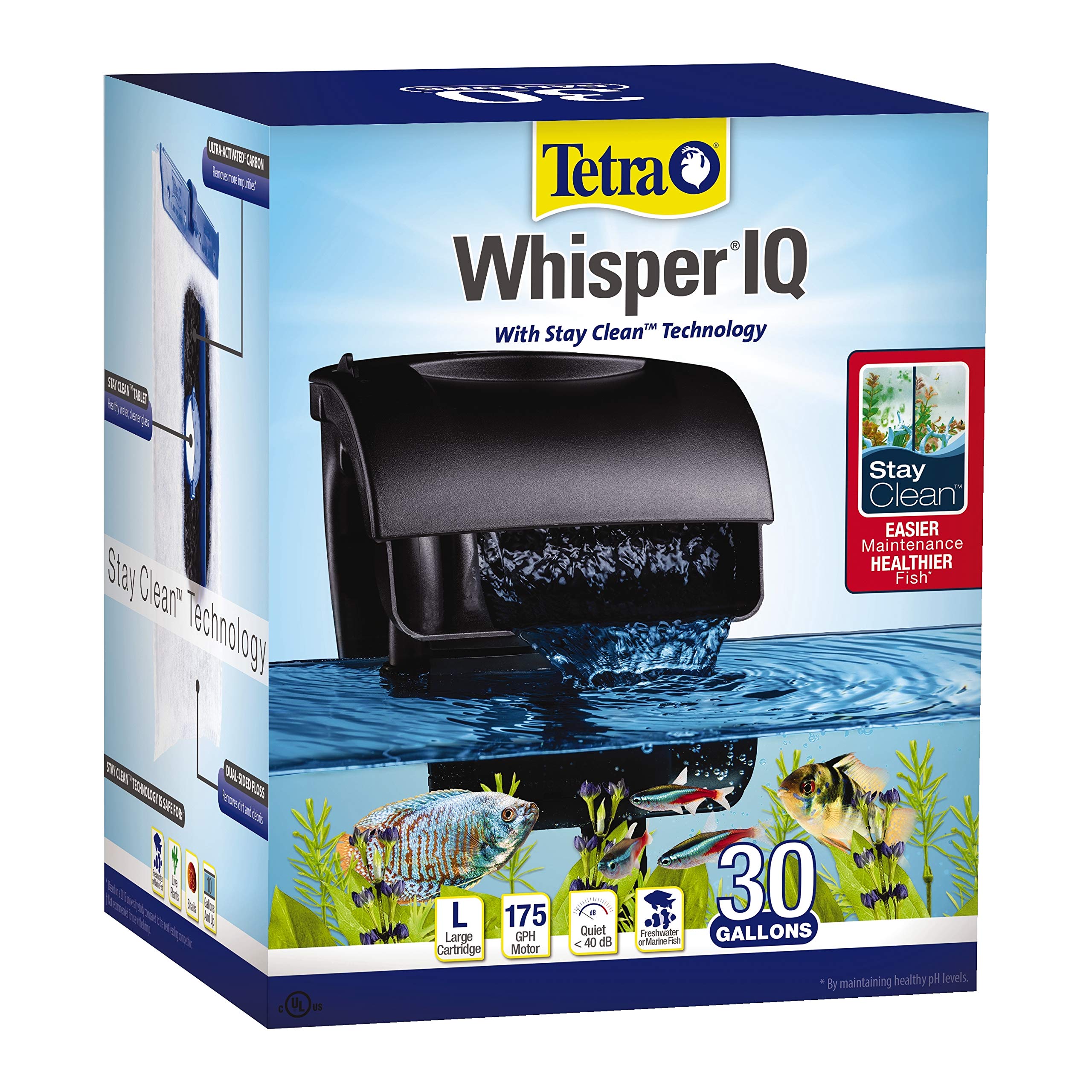 Tetra Whisper IQ vista frontal mostrando diseño compacto y facilidad de montaje