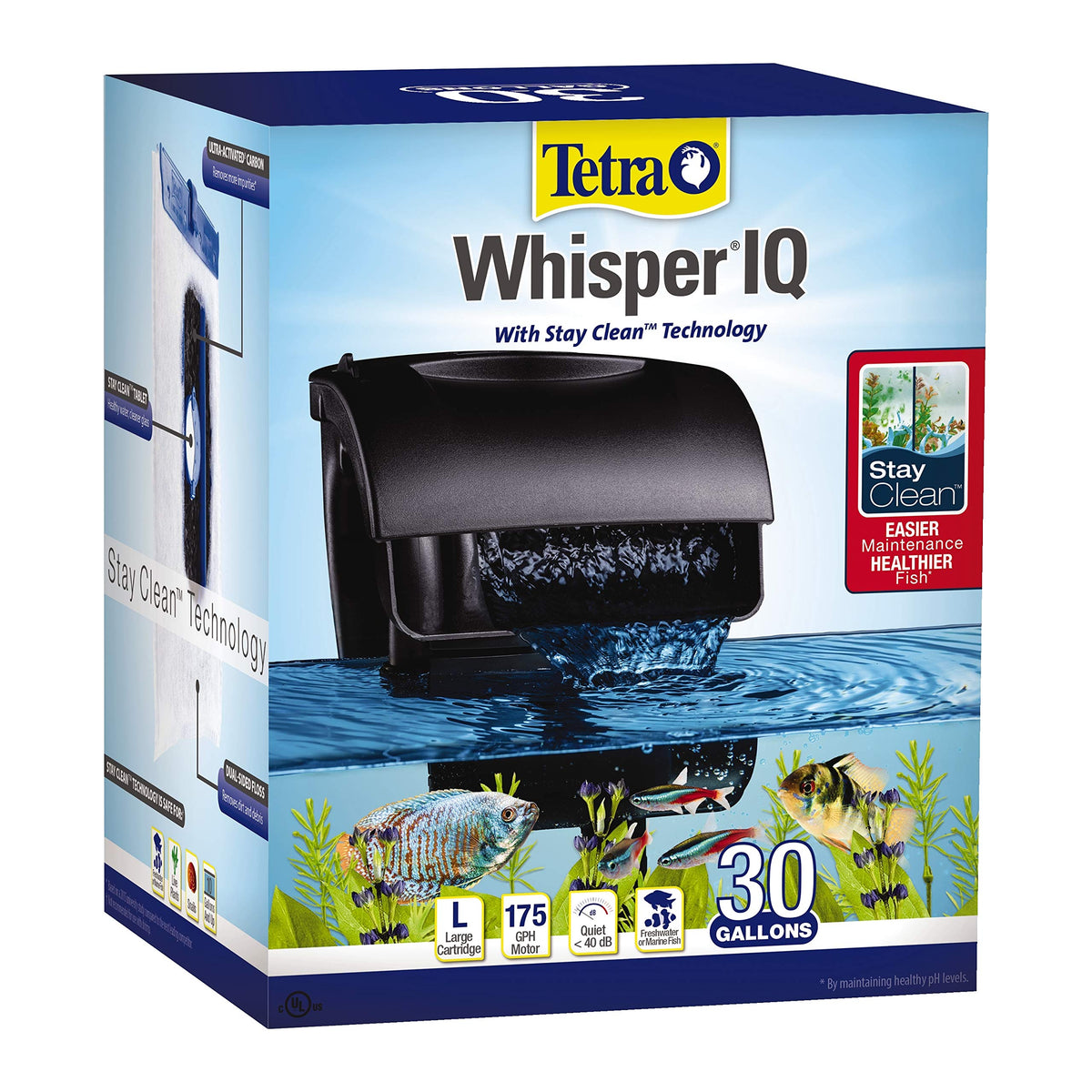 Tetra Whisper IQ vista frontal mostrando diseño compacto y facilidad de montaje