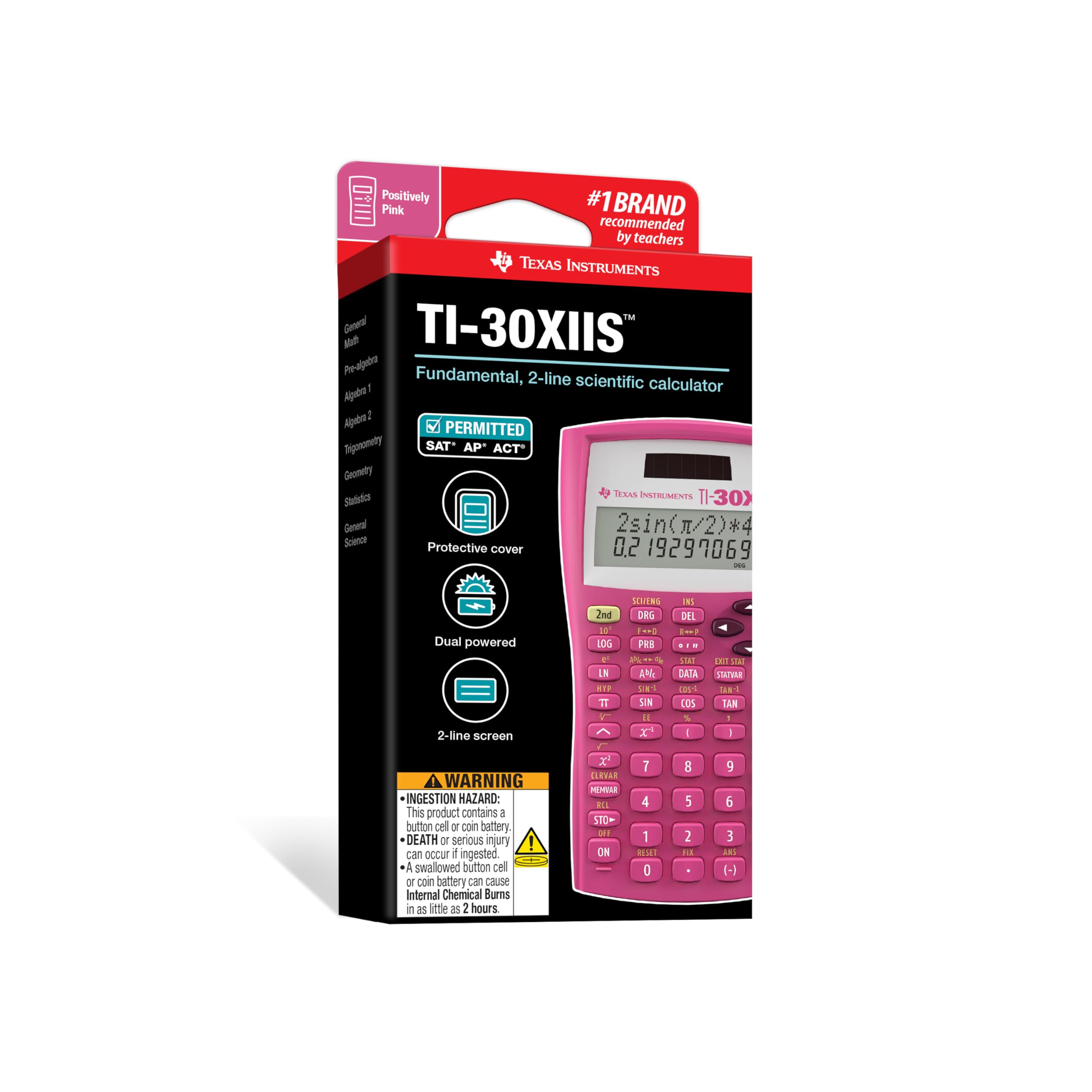 Texas Instruments comparación de tamaño con una mano para referencia de escala