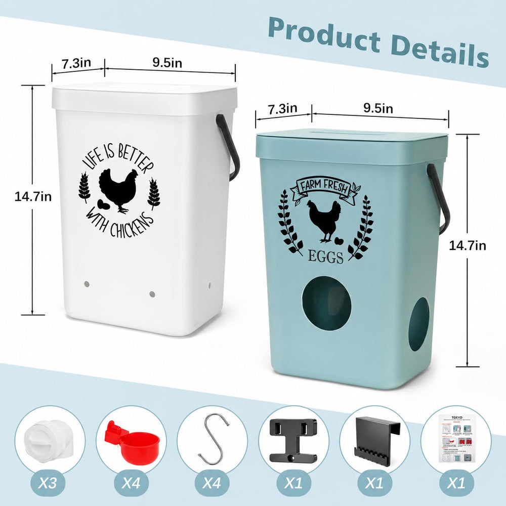 Tgeyd feeder hopper detail showing 15 lb capacity for reduced refills