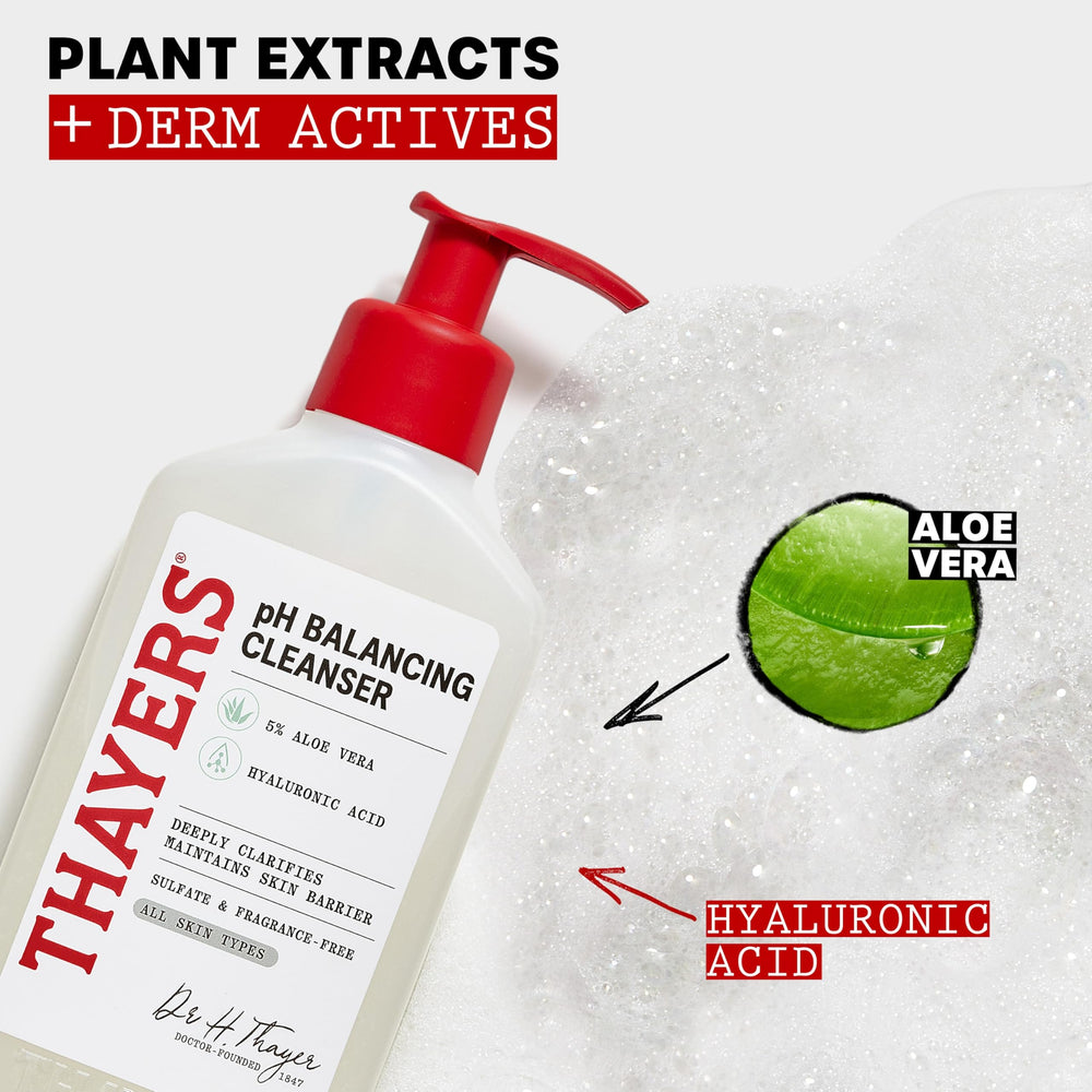THAYERS botella al lado de objetos cotidianos para referencia de tamaño